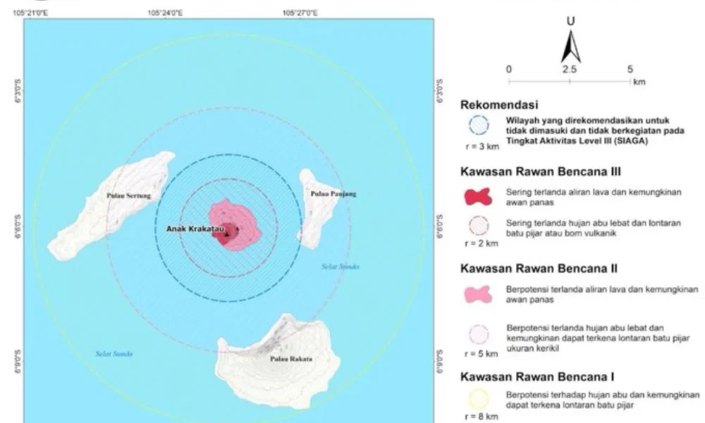 Cek Peta Sebaran Abu Vulkanik Gunung Anak Krakatau Hari Ini 7 September