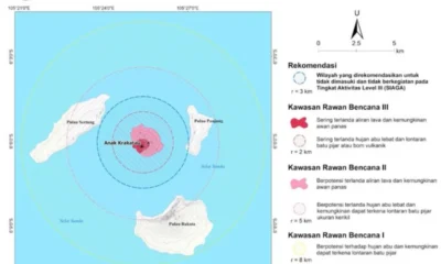 Cek Peta Sebaran Abu Vulkanik Gunung Anak Krakatau Hari Ini 7 September