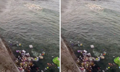 Viral! Warga Maluku Buang Sampah ke Laut, Sebut Sudah jadi Tradisi di Kampungnya