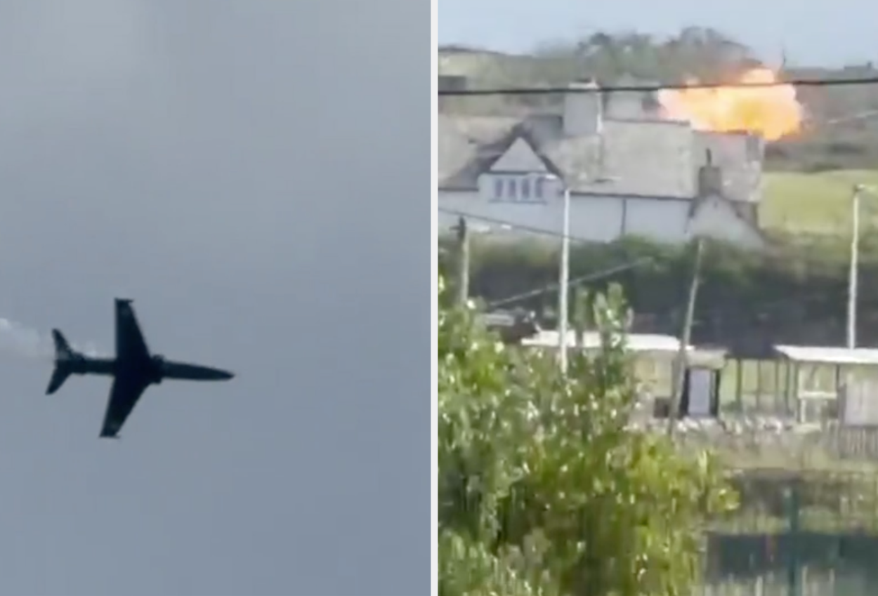 Jet Tempur Inggris Jatuh, Picu Ledakan di Pekarangan Rumah Warga