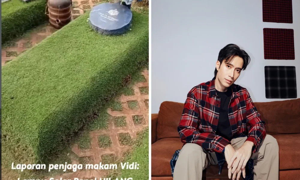 Lampu Solar Panel di Makam Vidi Aldiano Hilang Dicuri