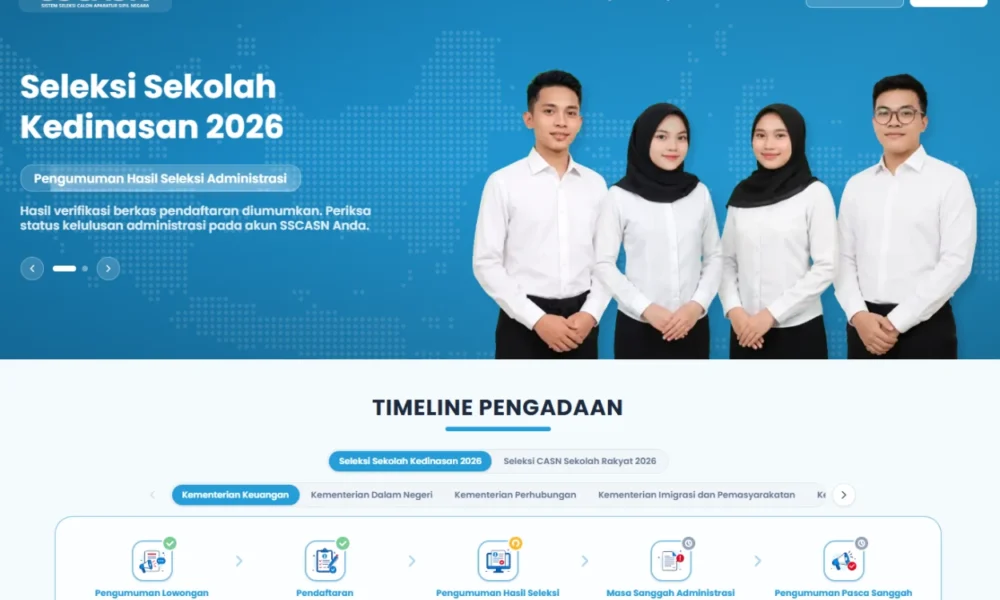 Link SSCASN BKN 2026 untuk Cek Hasil Seleksi Administrasi Sekolah Kedinasan