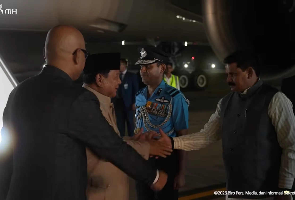 Prabowo Tiba di India untuk Hadiri KTT ke 18 BRICS