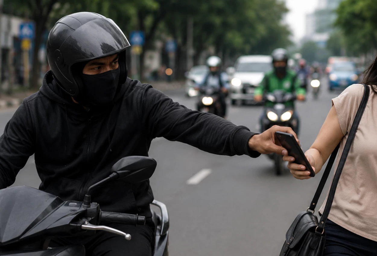 Viral! HP Kreator TikTok Dijambret saat Bersepeda di Menteng