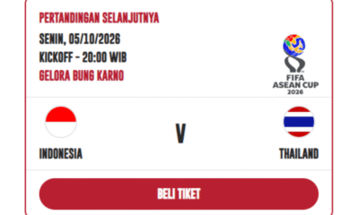 67 Ribu Tiket Final Indonesia vs Thailand FIFA ASEAN Cup Ludes Terjual