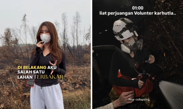 Datang ke Kalimantan, Vilmei Turun Langsung Bantu Padamkan Kahutla
