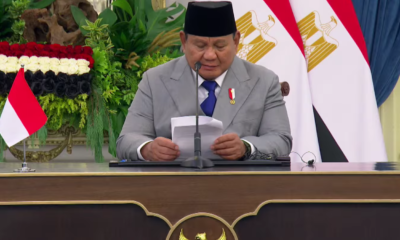 Di Hadapan Presiden Mesir, Prabowo Tegaskan Dukungan Palestina lewat Two State Solution