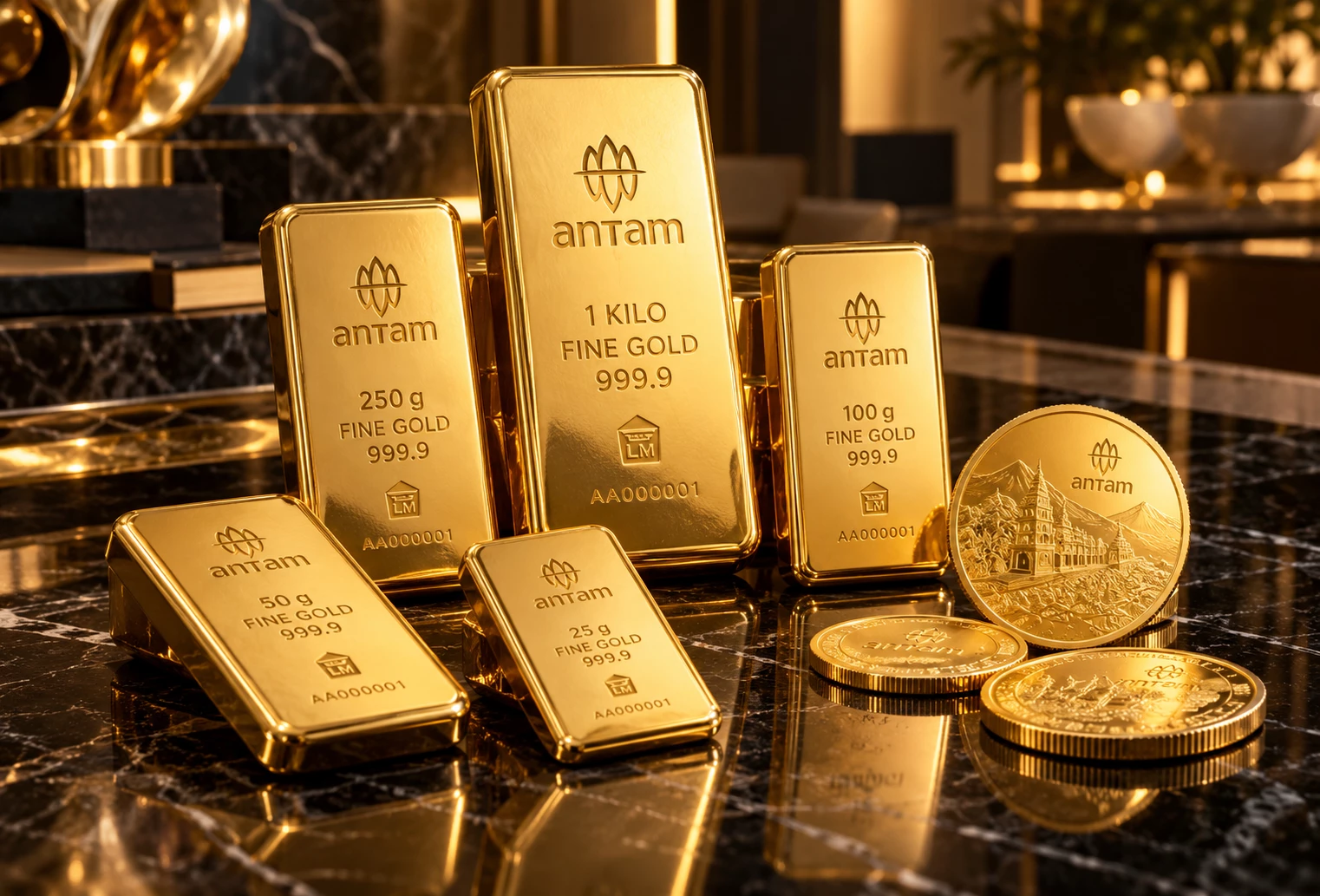 Harga Emas Antam Hari Ini 13 Oktober 2026 Merosot, Makin Jauhi Level Rp2,6 Juta per Gram
