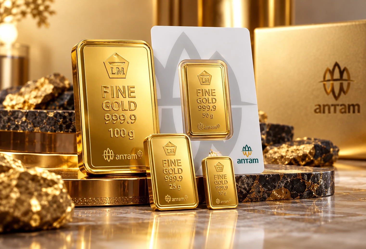 Harga Emas Antam Hari Ini 23 Oktober 2026 Turun Lagi Rp10.000 per Gram