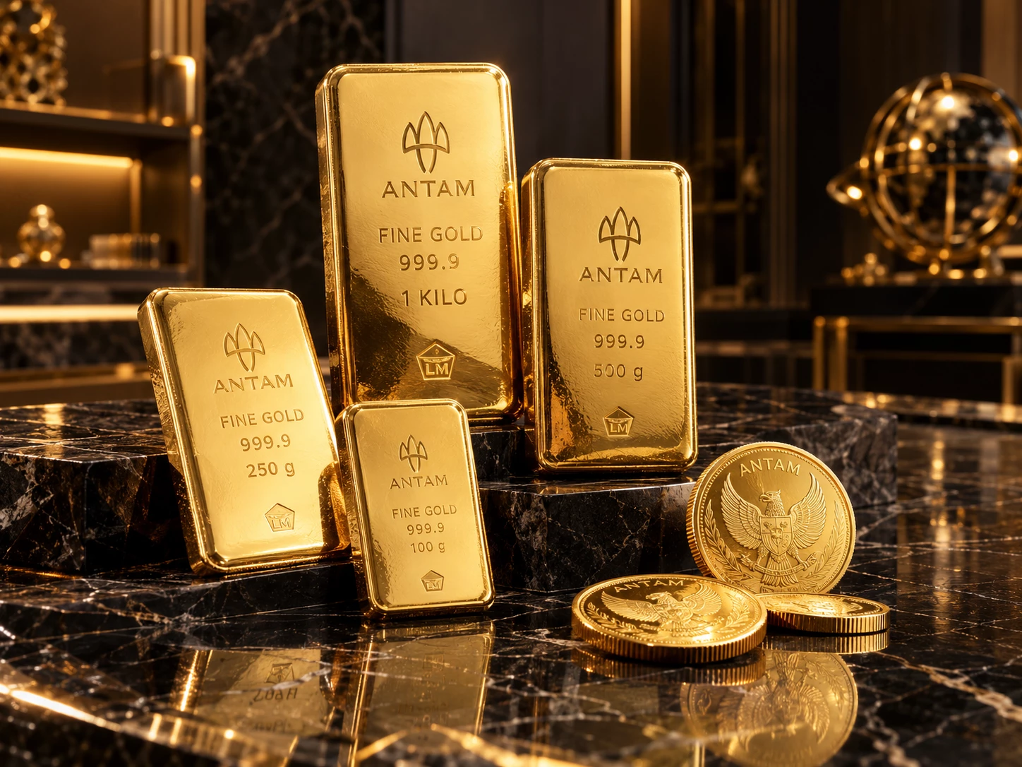 Harga Emas Antam Hari Ini 9 Oktober 2026 Naik Tipis Rp7.000 per Gram