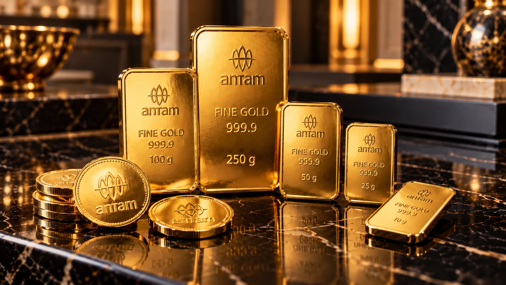 Harga Emas Antam Hari Ini Turun Tipis jadi Rp2,57 Juta per Gram