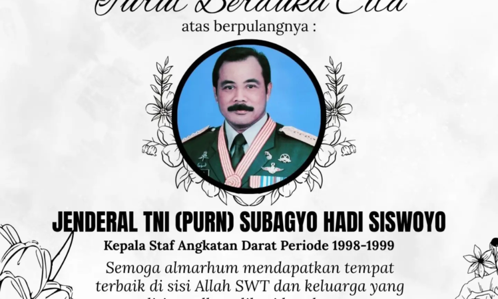 Kabar Duka, Eks KSAD Subagyo HS Meninggal Dunia