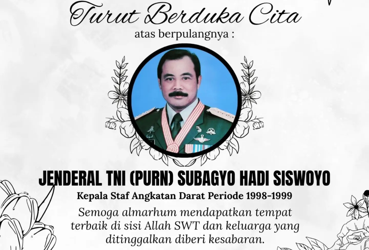 Kabar Duka, Eks KSAD Subagyo HS Meninggal Dunia