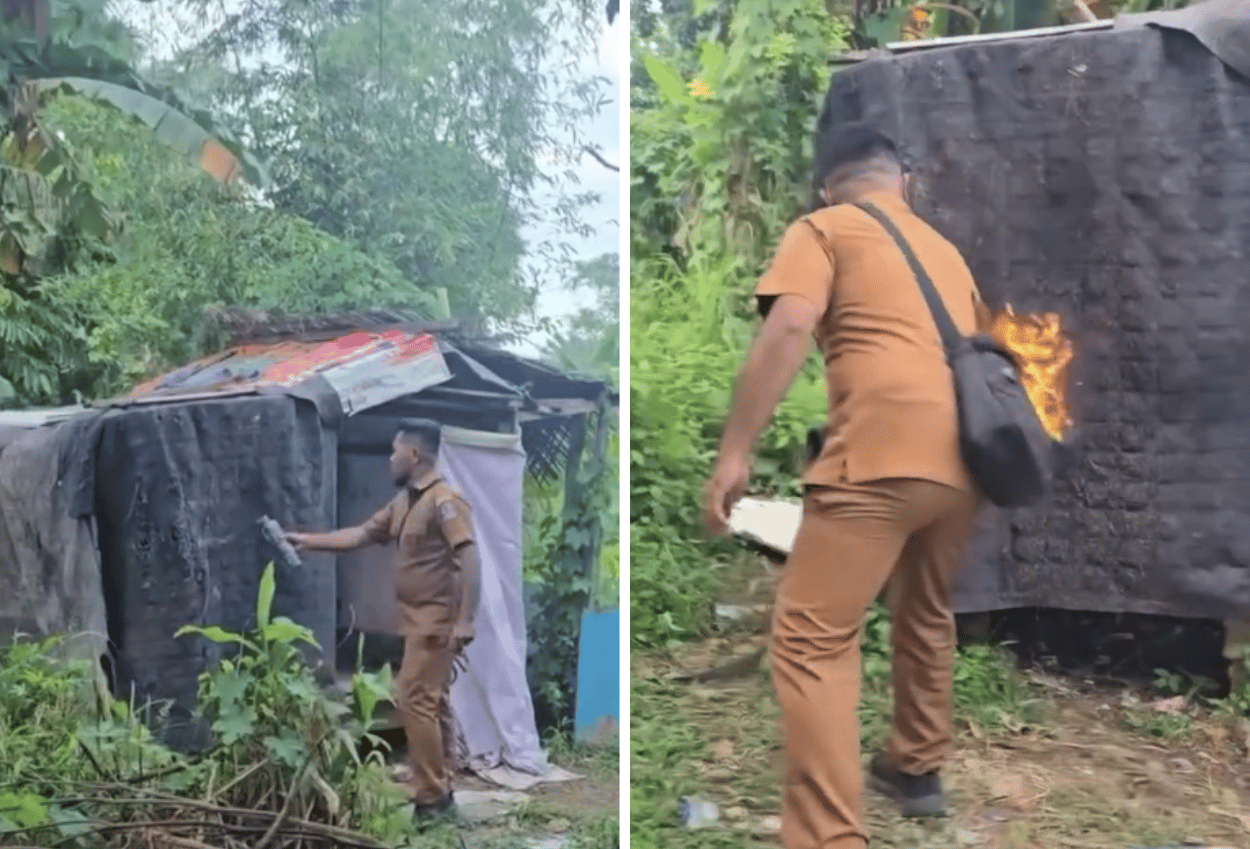 Kadus di Deli Serdang Bakar Sendiri Barak Diduga Markas Narkoba