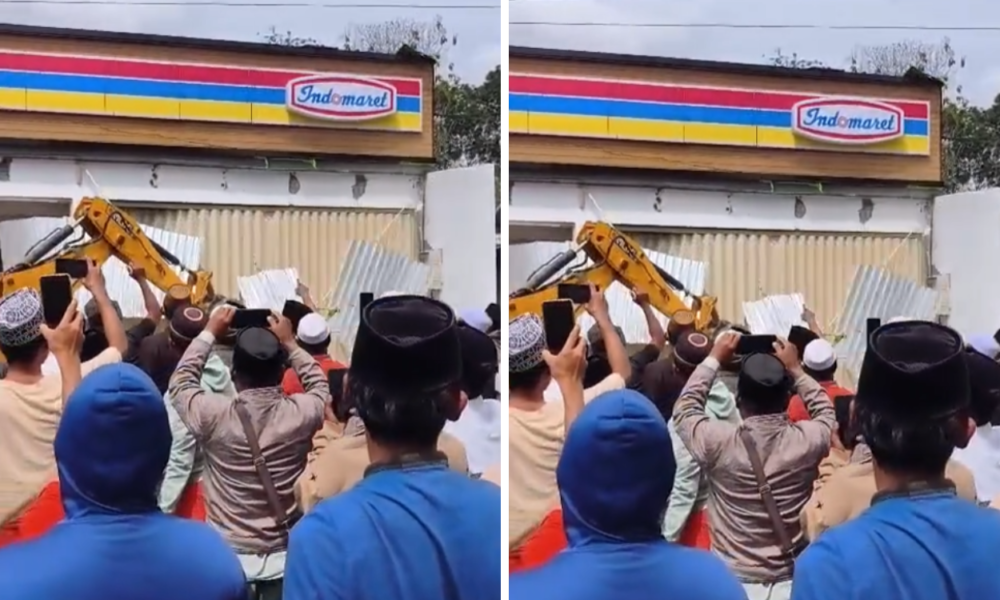 Massa Tolak Pembangunan Minimarket di Pamekasan, Kirim Sejumlah Alat Berat