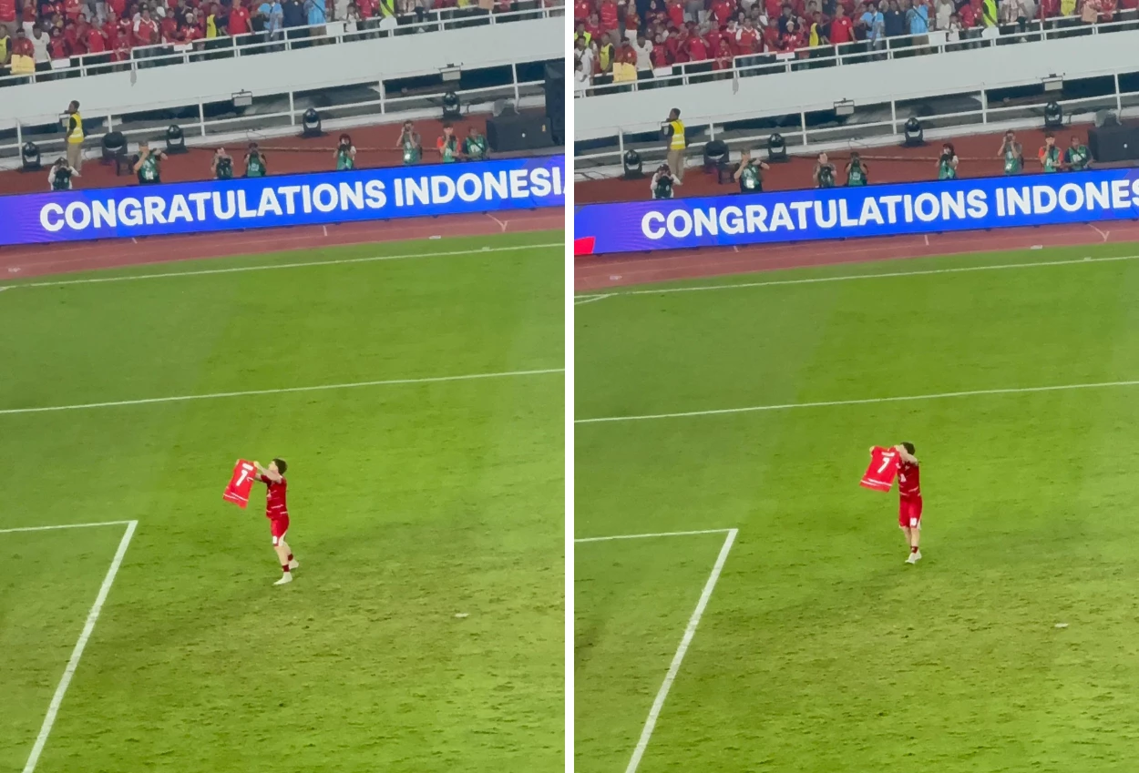 Momen Ole Romeny Bentangkan Jersey Timnas Indonesia, Begini Respons Marselino Ferdinan