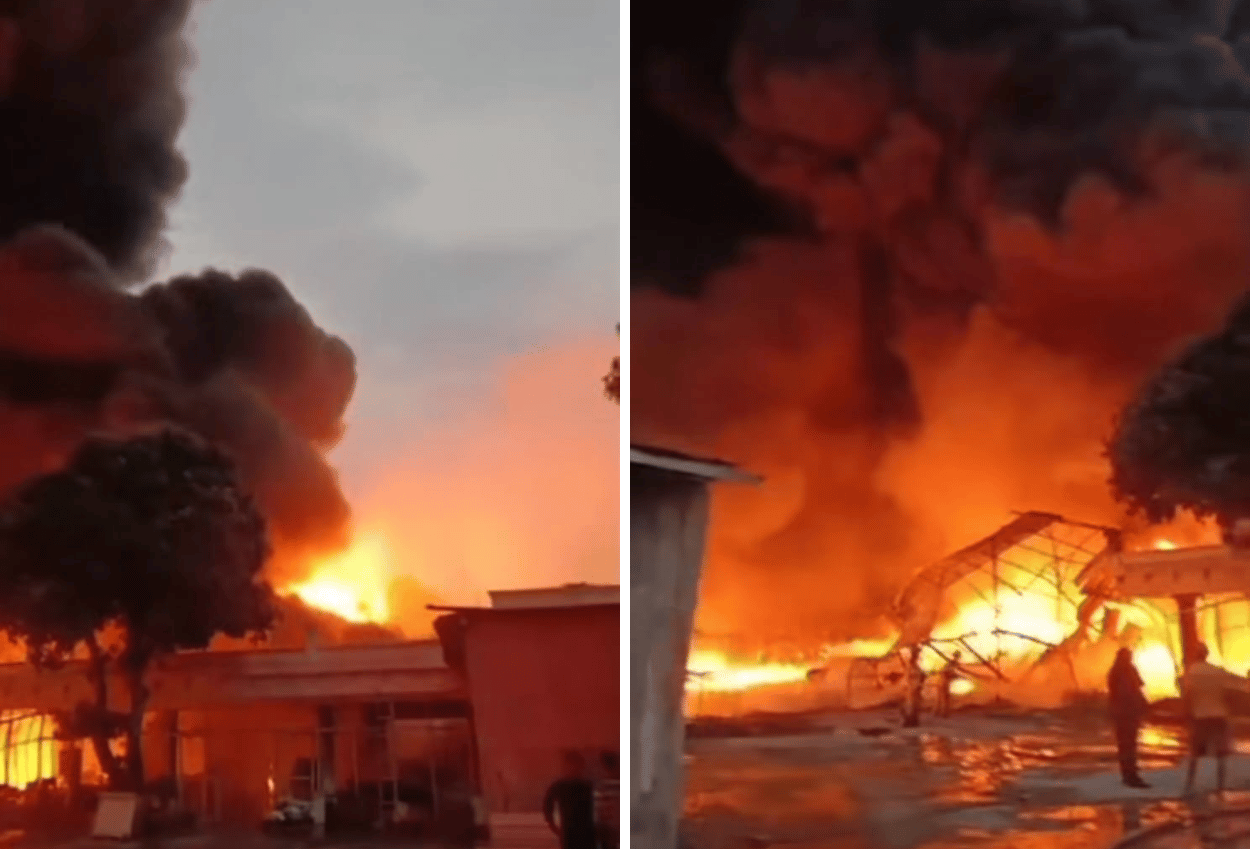 Pabrik Pipa di Legok Tangerang Terbakar Hebat, Pemadaman Terkendala Sumber Air