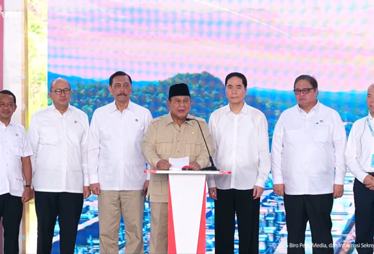 Prabowo Resmikan Ekspor Baterai Kendaraan Listrik dan 11 Proyek Hilirisasi Rp180 T di Maluku Utara