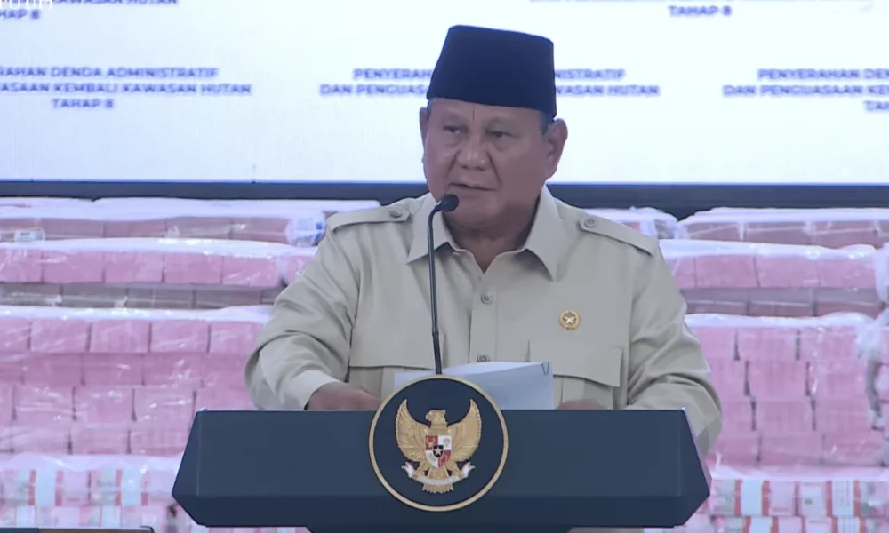 Prabowo Saksikan Penyerahan Uang Rp13,2 Triliun Hasil Penyalahgunaan Lahan