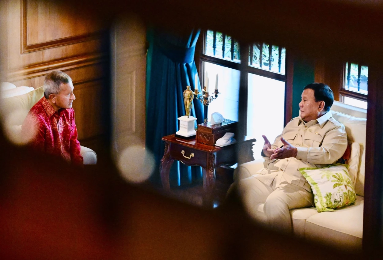 Prabowo dan Menlu Singapura Lakukan Pertemuan Tertutup di Hambalang