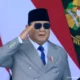 Prabowo jadi Inspektur Upacara di HUT ke 81 TNI