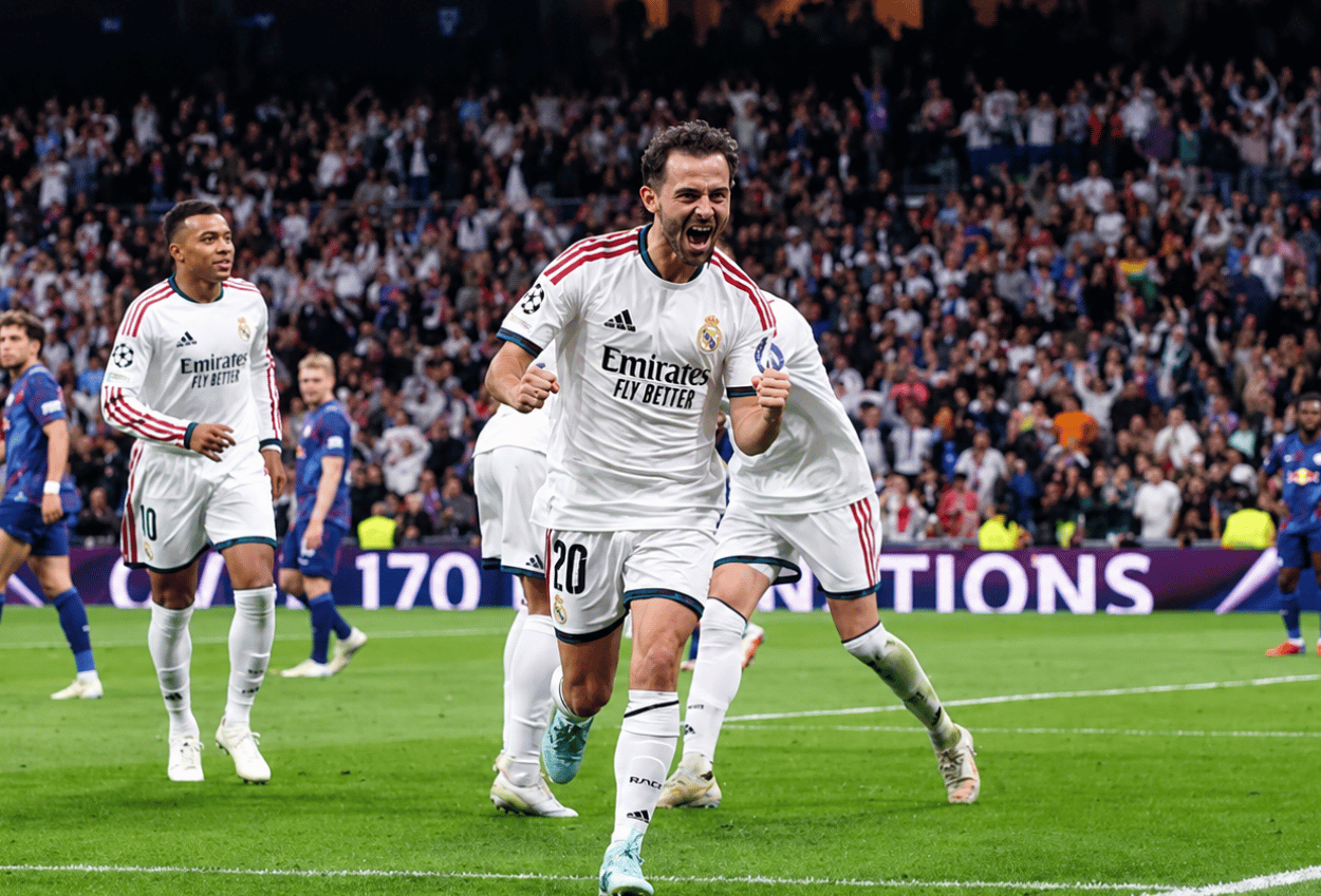 Real Madrid vs RB Leipzig 4 1 Bernardo Silva Cetak Gol Perdana, Los Blancos Jaga Rekor Sempurna