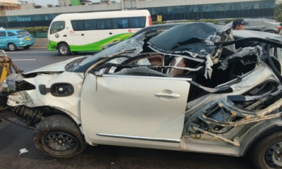 Tabrakan Beruntun Sebabkan Mobil Listrik Ringsek di Tol Ancol, Diduga Akibat Kartu e-Tol Jatuh