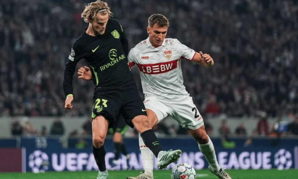 VFB vs Atlético Madrid 1 1 Hjulmand Kartu Merah, Julian Alvarez Akhiri Puasa Gol