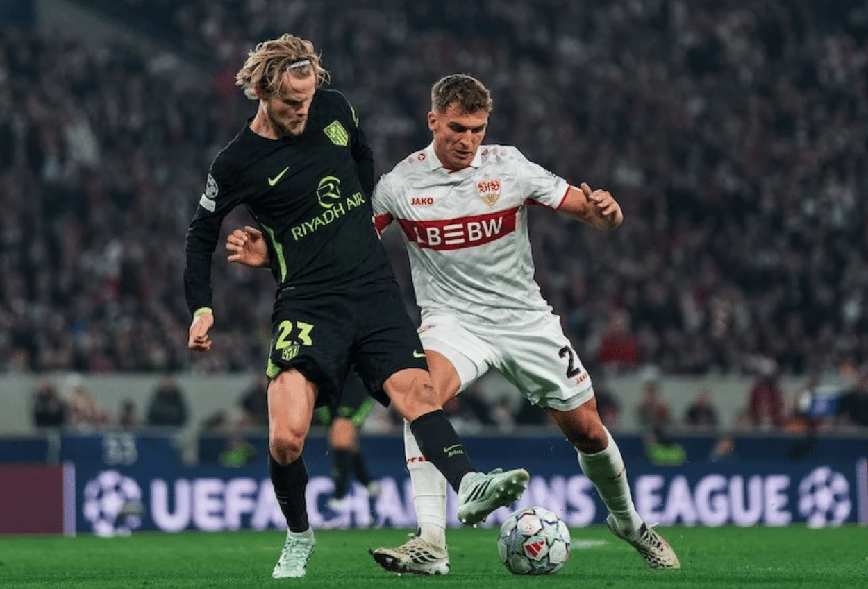 VFB vs Atlético Madrid 1 1 Hjulmand Kartu Merah, Julian Alvarez Akhiri Puasa Gol